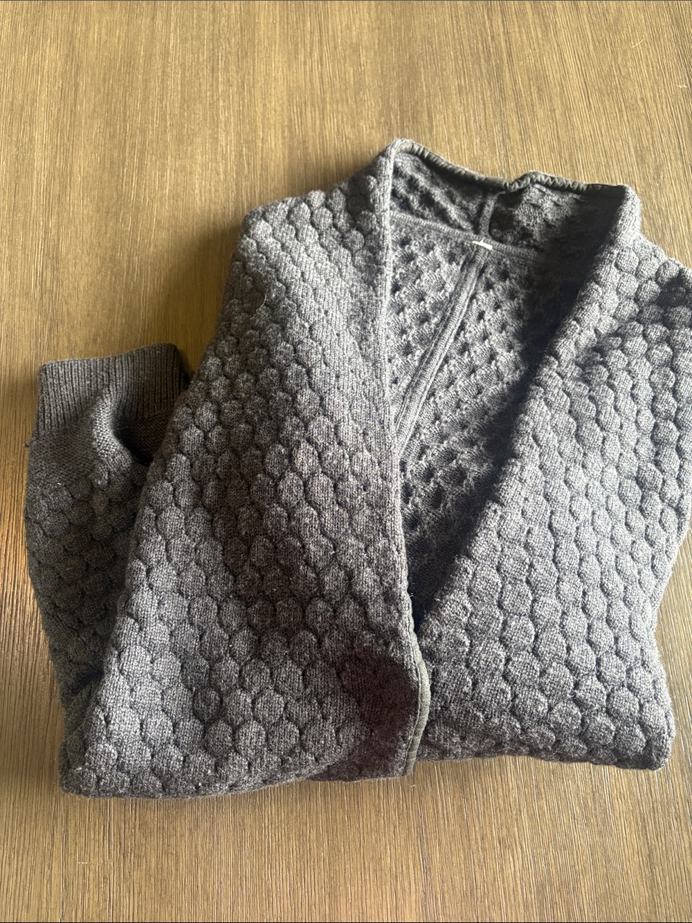 lululemon Gray Textured Open-Front Knit Cardigan - Picture 5 of 5